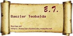 Baszler Teobalda névjegykártya